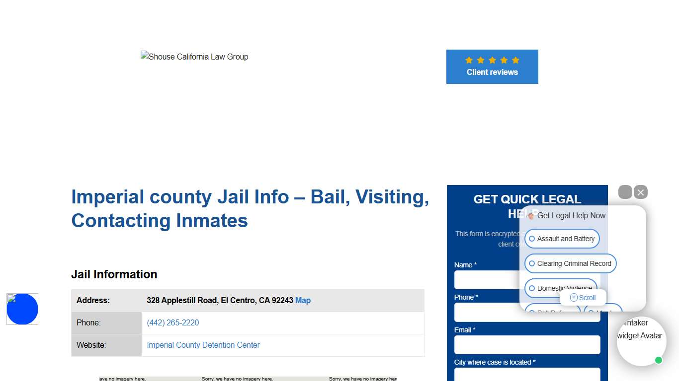Imperial county Jail Info – Bail, Visiting, Contacting Inmates